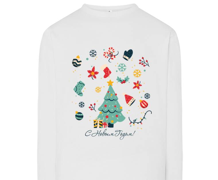 Лонгсливы New Year's motifs