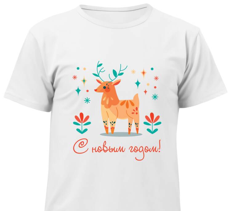 Майки, футболки детские  Оранжевый олень