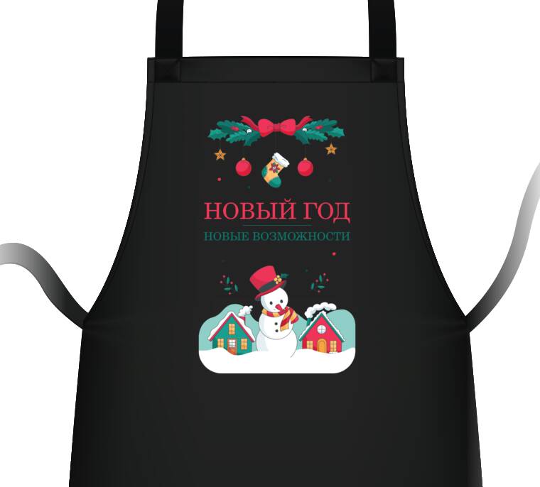 Фартуки  Праздничный снеговик