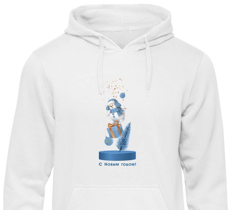 Толстовки, худи  Снеговик ёлка подарок
