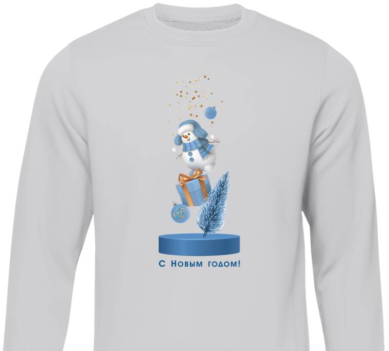 Свитшоты Снеговик ёлка подарок