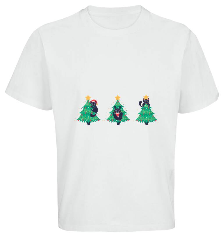 Майки, футболки оверсайз Коты в ёлках Майки, футболки оверсайз Коты в ёлках