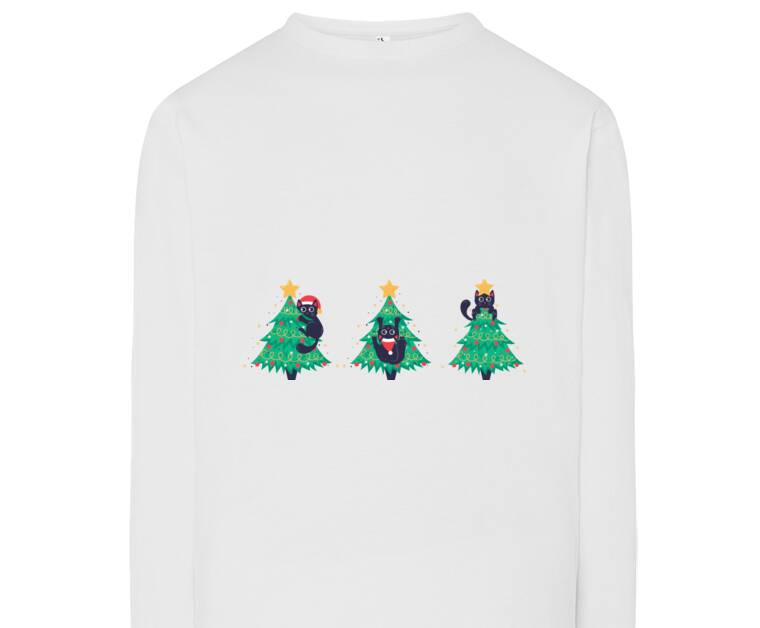 Лонгсливы Cats in the Christmas trees