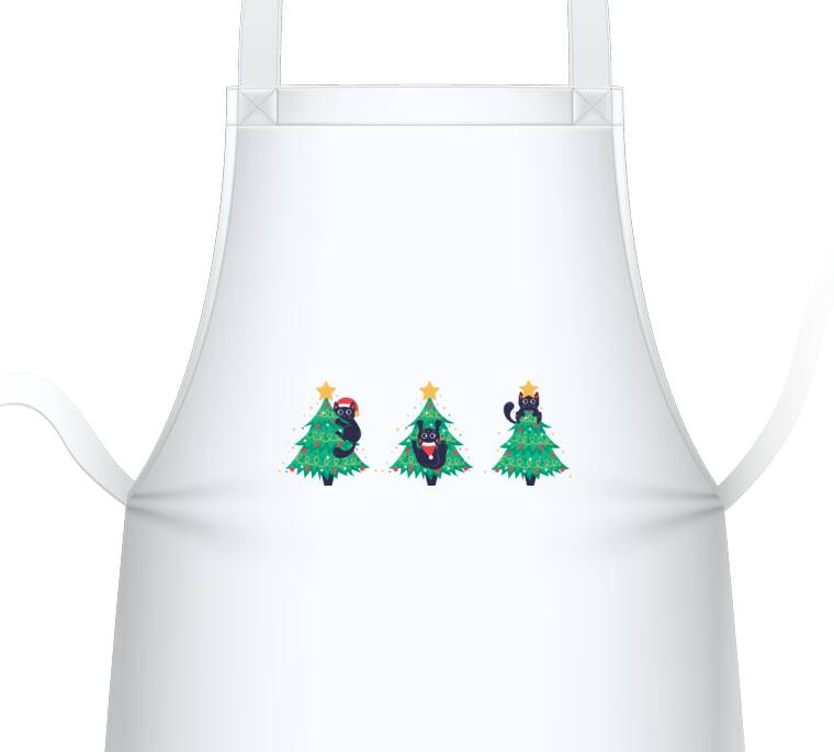 Фартуки Коты в ёлках Фартуки Коты в ёлках