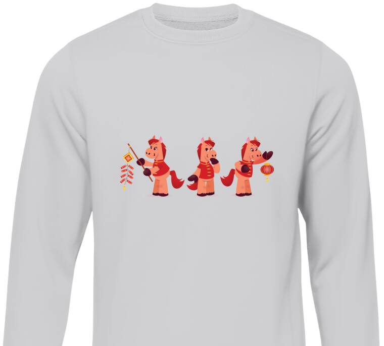 Свитшоты Лошадки с фонариками Свитшоты Лошадки с фонариками