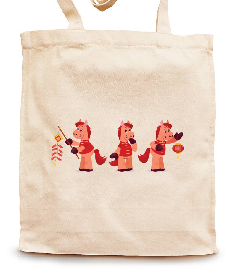 Сумки-шопперы Лошадки с фонариками