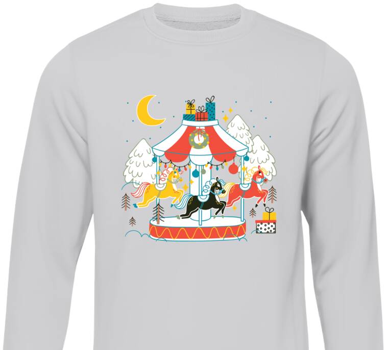 Свитшоты Карусель с лошадками Свитшоты Карусель с лошадками
