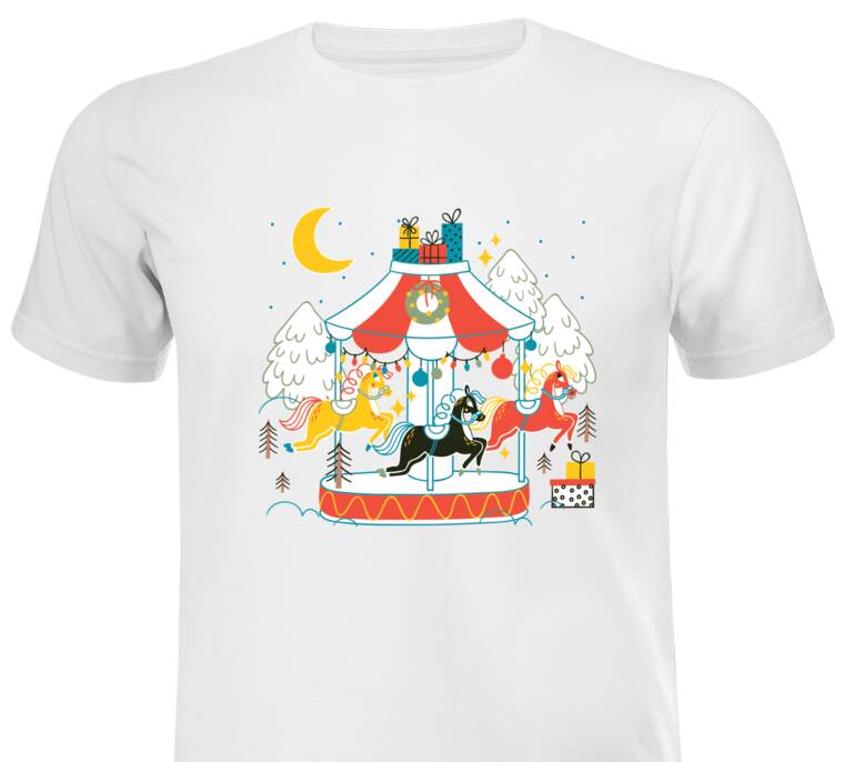 Майки, футболки мужские Карусель с лошадками Майки, футболки мужские Карусель с лошадками