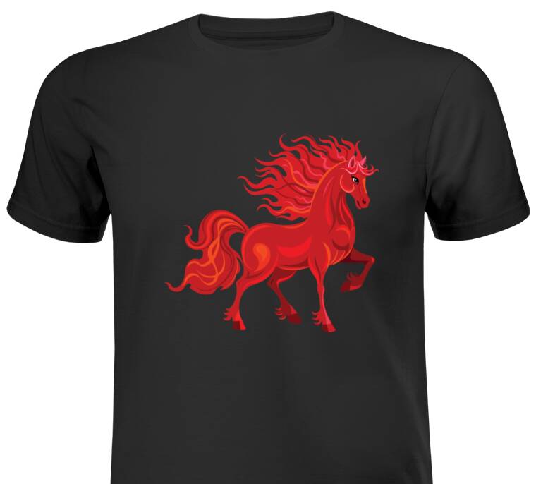 Майки, футболки оптом Красная лошадь Майки, футболки оптом Красная лошадь