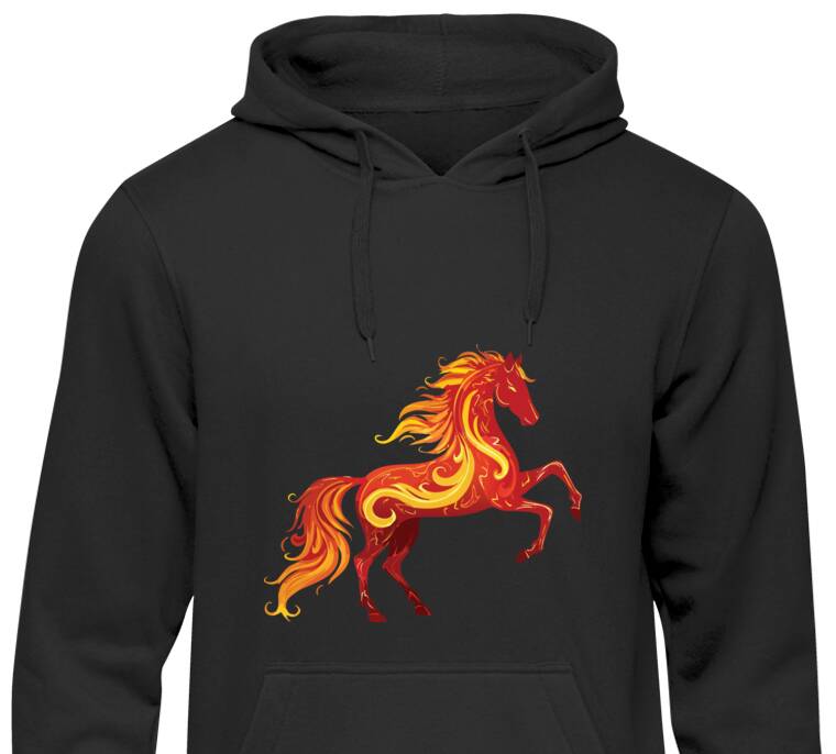 Толстовки, худи Лошадь узоры пламени Толстовки, худи Лошадь узоры пламени