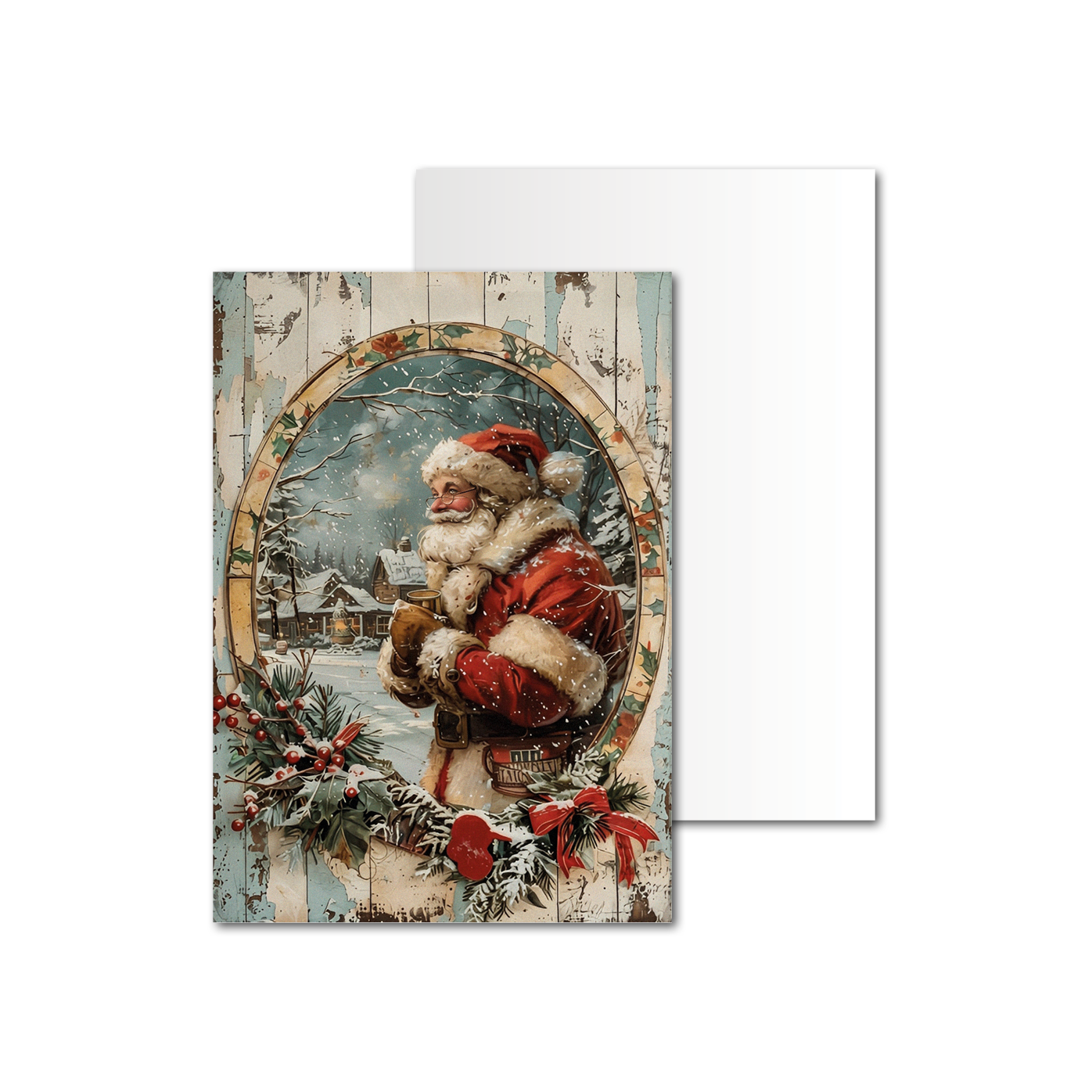 Открытки односторонние Винтажный Дед Мороз Открытки односторонние Винтажный Дед Мороз