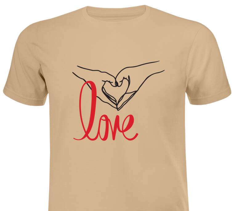 Майки, футболки с принтом Жест любви Майки, футболки с принтом Жест любви