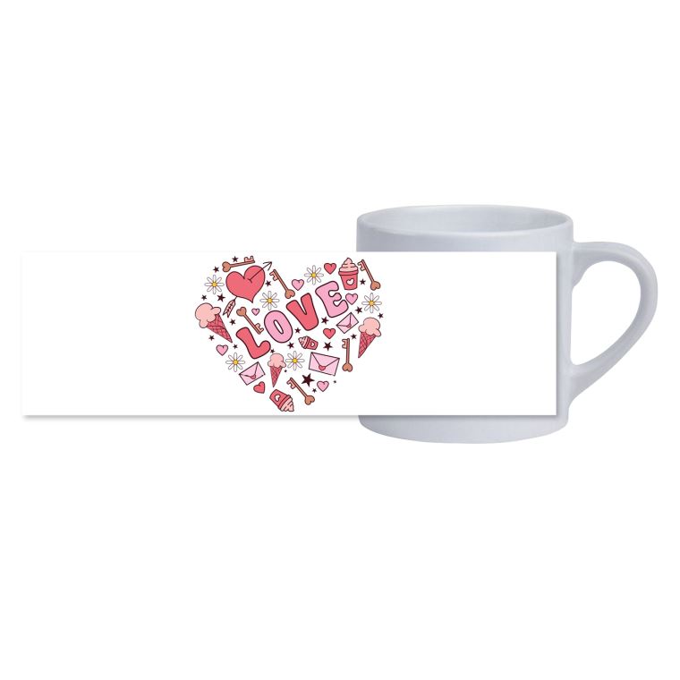 Кружки кофейные Любовь стикерпак