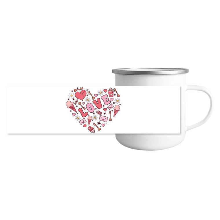 Кружки металлические Любовь стикерпак