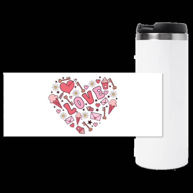 Кружки-термосы, термокружки Любовь стикерпак