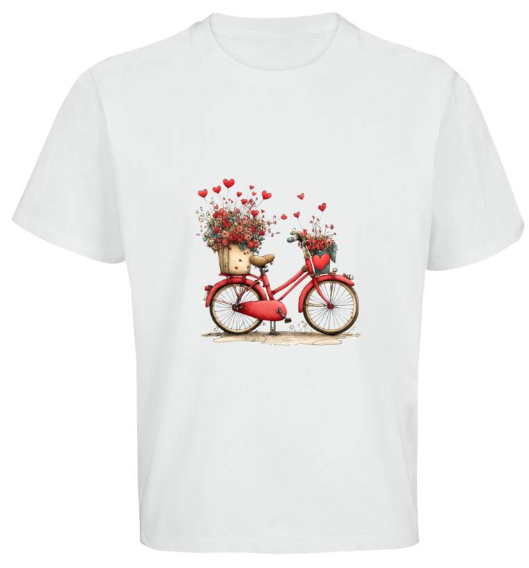 Майки, футболки оверсайз Велосипед с сердечками