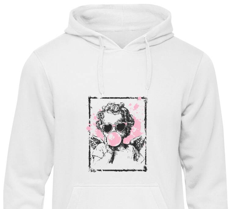 Толстовки, худи  Купидон и пузырь жвачки