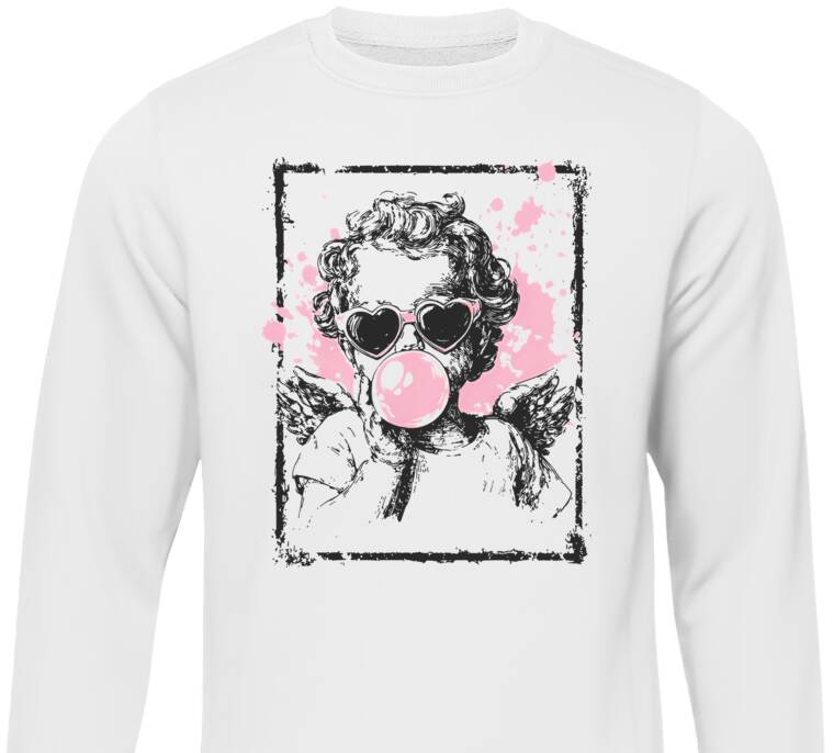 Свитшоты Купидон и пузырь жвачки