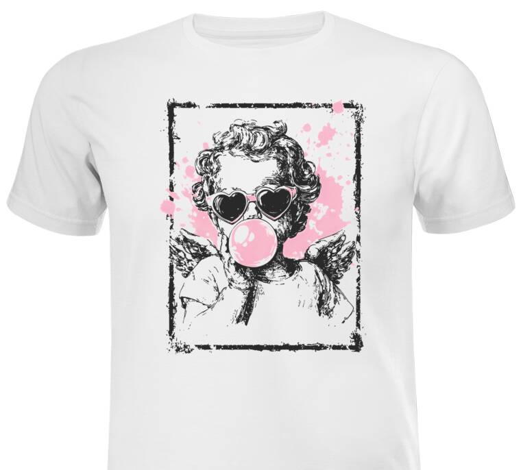 Майки, футболки промо Купидон и пузырь жвачки