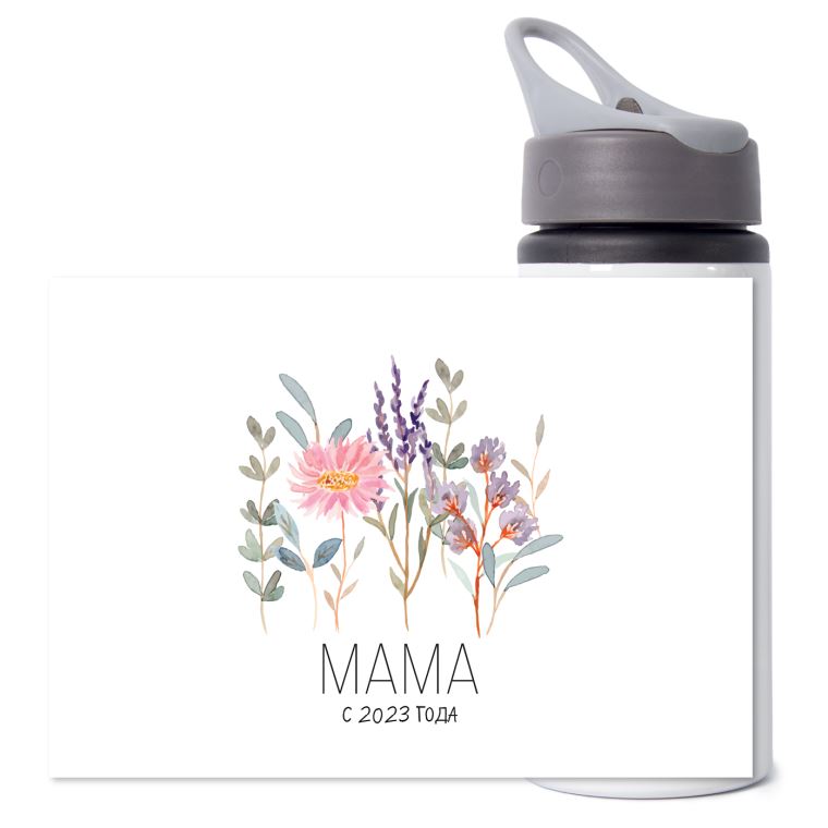 Бутылки для воды спортивные Нежные цветы для мамы