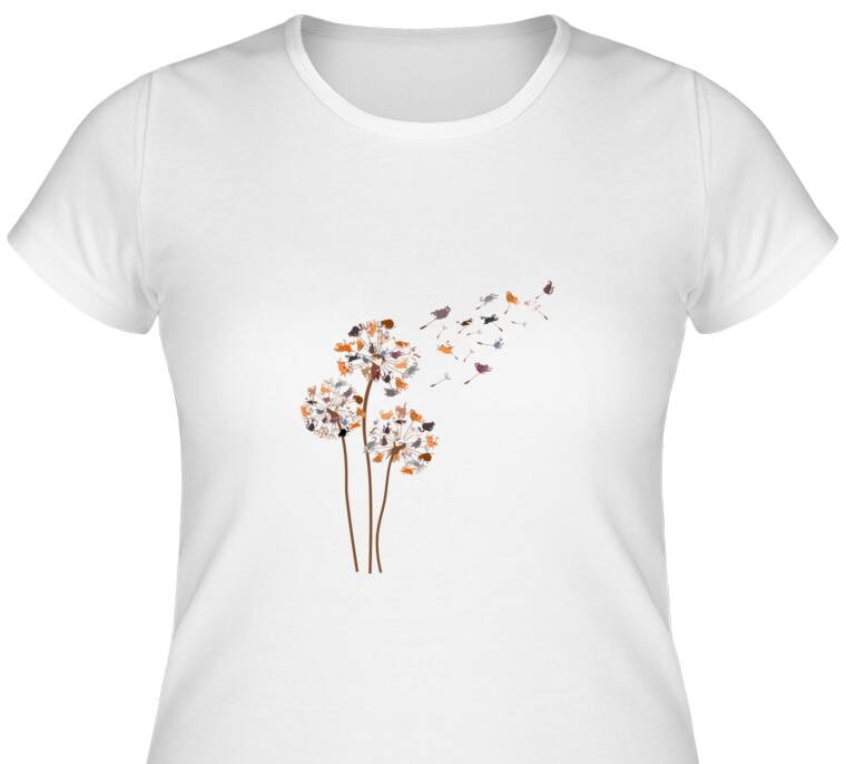 Майки, футболки женские Кошки-одуванчики