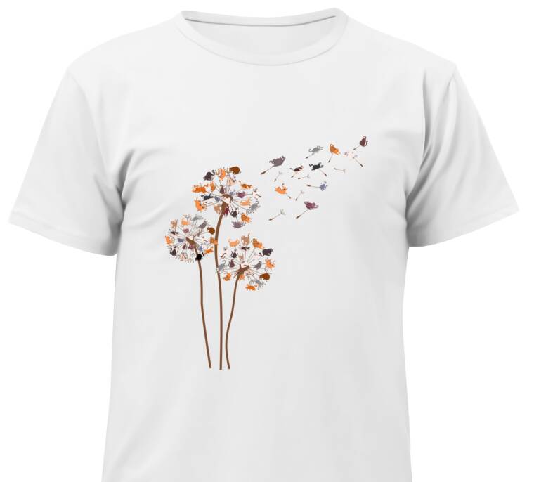 Майки, футболки детские Кошки-одуванчики