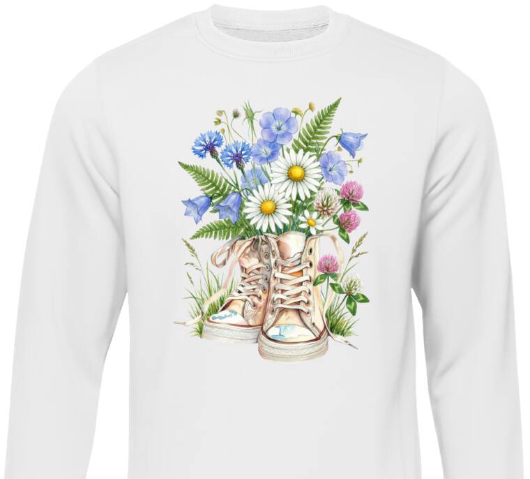 Свитшоты Кветкі ў кедах