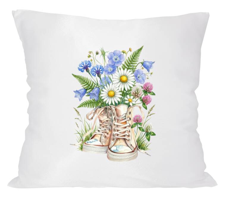 Подушки Кветкі ў кедах