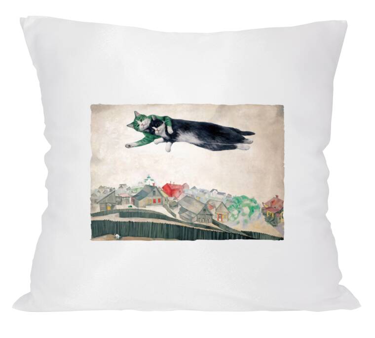 Подушки Шагал - коты - Над городом