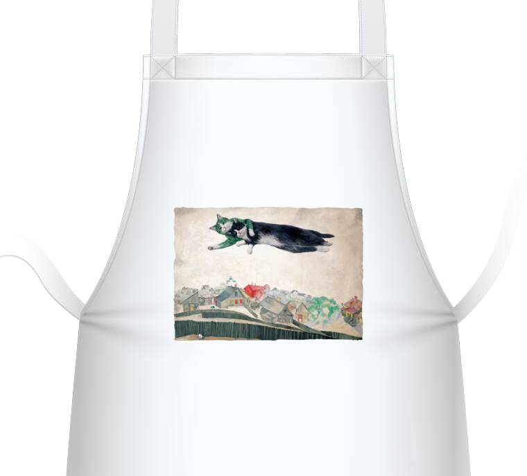 Фартуки Шагал - коты - Над городом