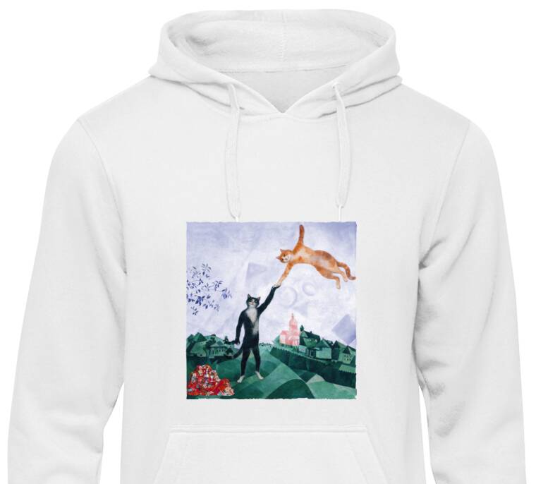 Толстовки, худи  Шагал - коты - Прогулка