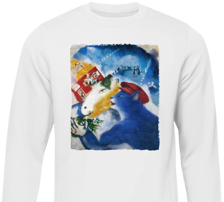 Свитшоты Шагал - коты - Крестьянская жизнь