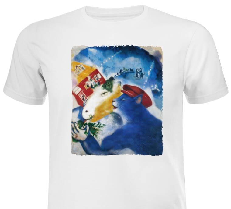 Майки, футболки мужские Шагал - коты - Крестьянская жизнь