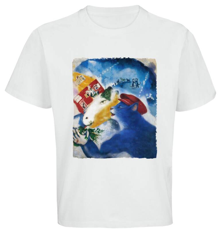 Майки, футболки оверсайз Шагал - коты - Крестьянская жизнь