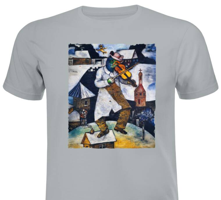 Майки, футболки промо Шагал - коты - Скрипач