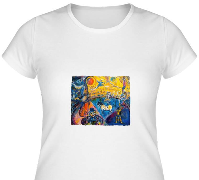 Майки, футболки женские Шагал - коты - Цирк