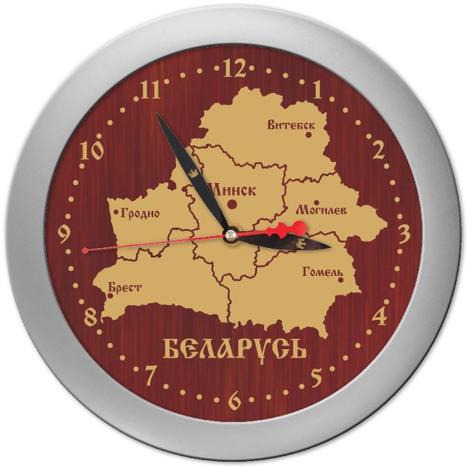 Wall clock Map Of Belarus