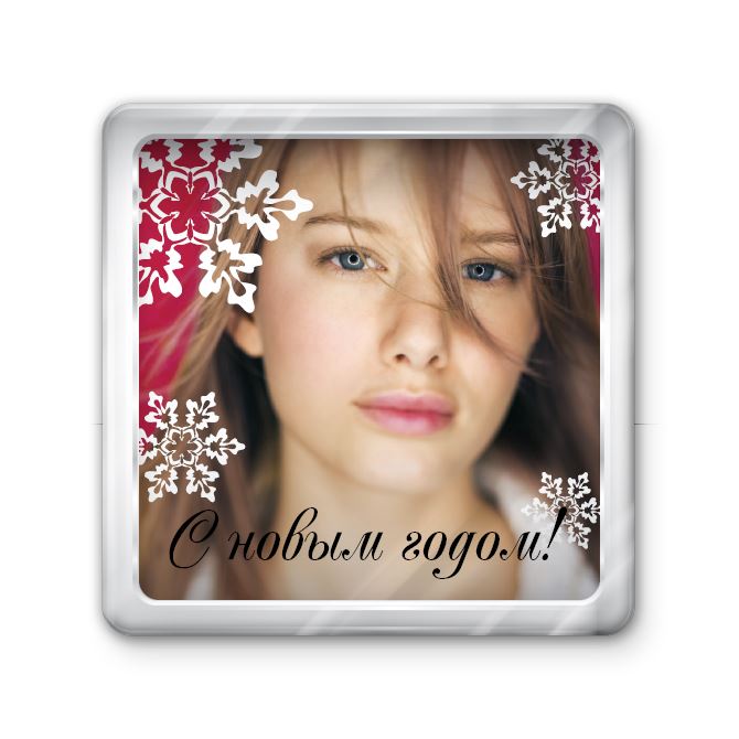 Magnets with photo, logo Snowflakes