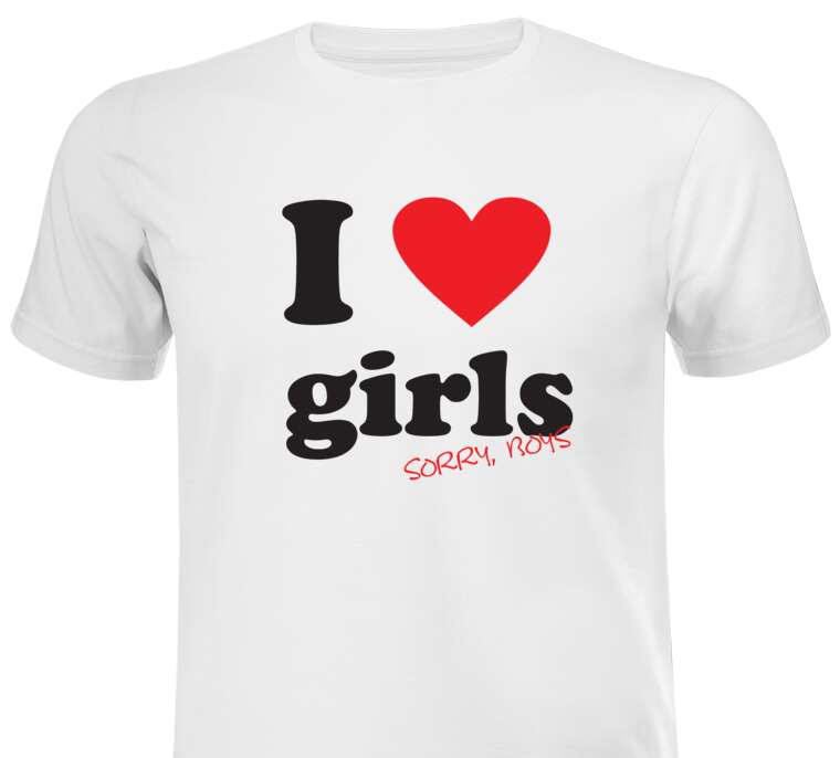 Майки, футболки I love girls