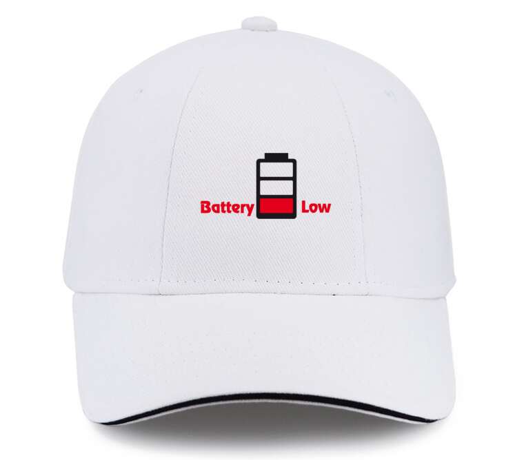 Кепки, бейсболки с прямым козырьком Battery Low