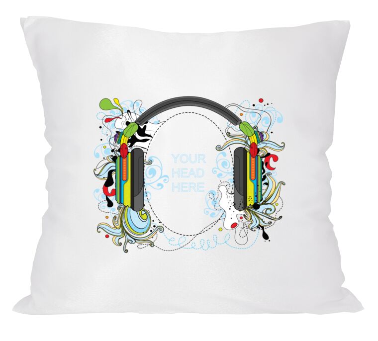 Pillows Headphones colorful