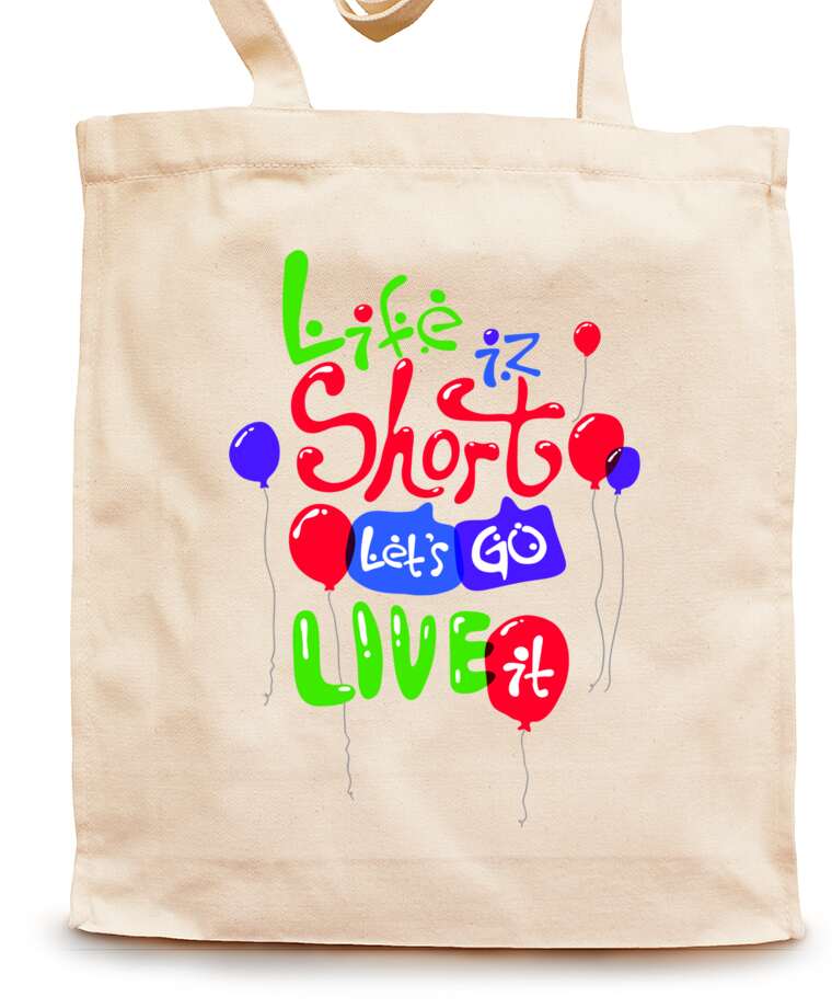 Shopping bags Life is short balls