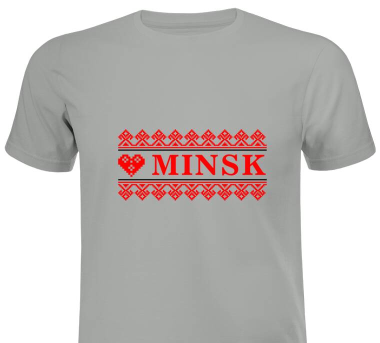 Майки, футболки с принтом Minsk вышиванка