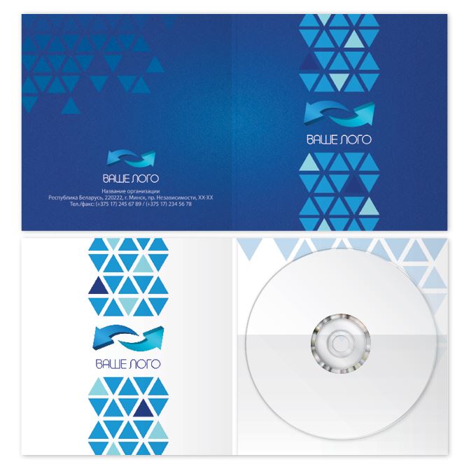 Covers for CD, DVD discs Triangular pattern
