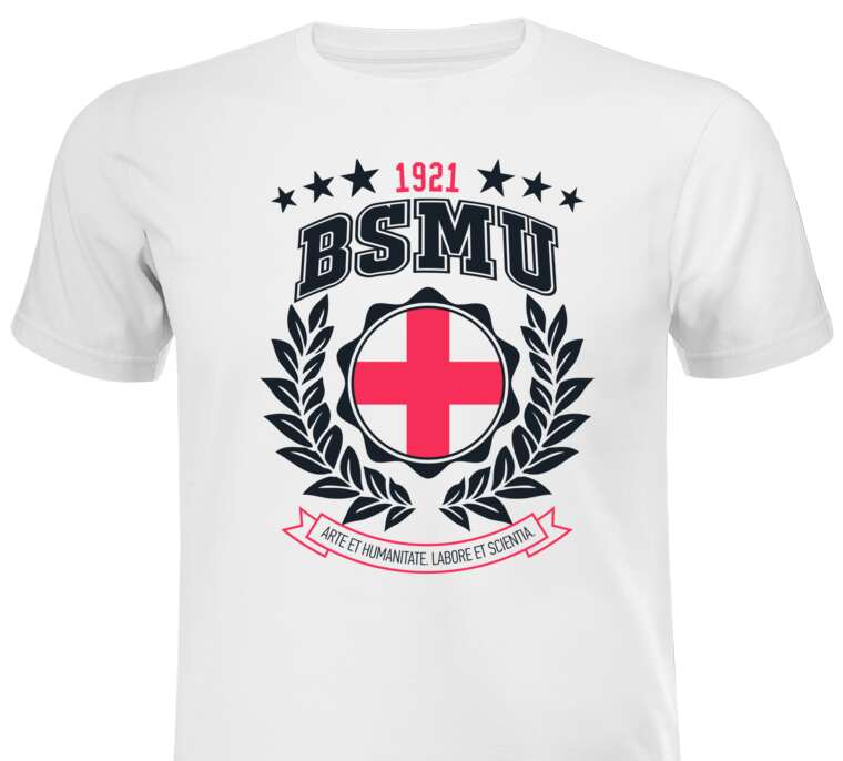 T-shirts, T-shirts The emblem of BSMU