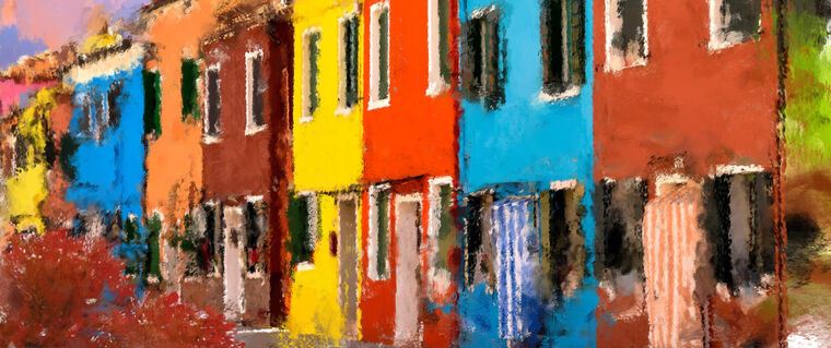 Репродукции картин Colorful houses