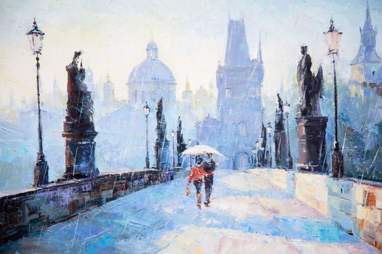 Картины на подрамнике Lovers in the rain Картины на подрамнике Lovers in the rain