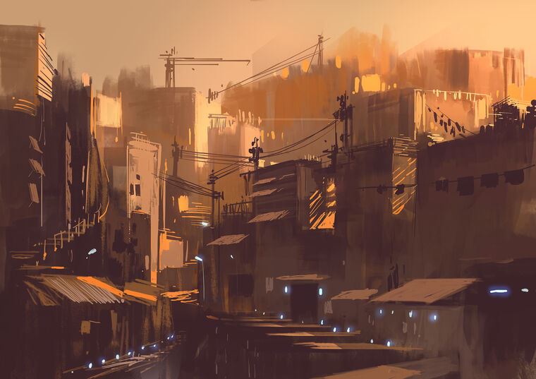 Картины на подрамнике City Sepia