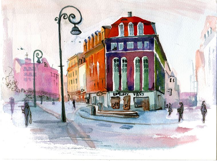 Купить и печать на заказ Репродукции картин Чешский городок