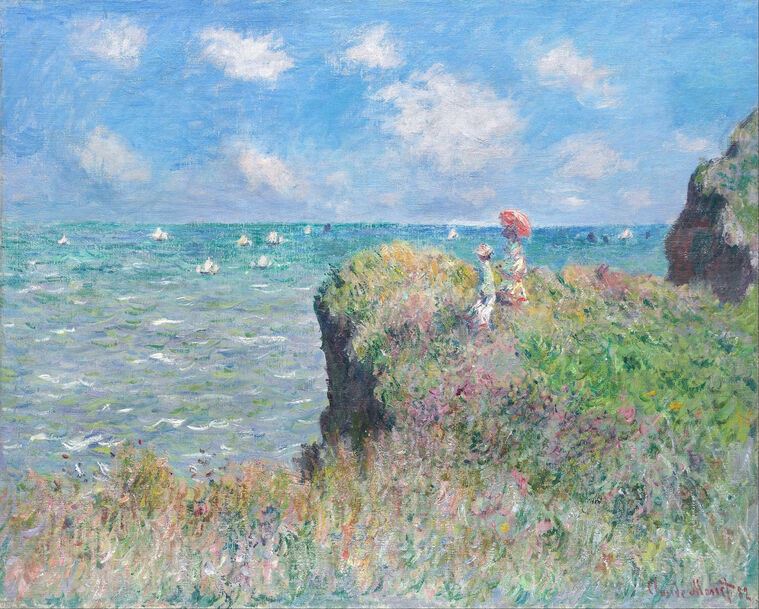 Reproduction paintings Claude Monet Clifftop Walk at Pourville